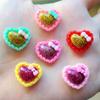 Color 20mm heart-shaped flat back hairpin accessories resin crafts rhinestone  wedding decoration