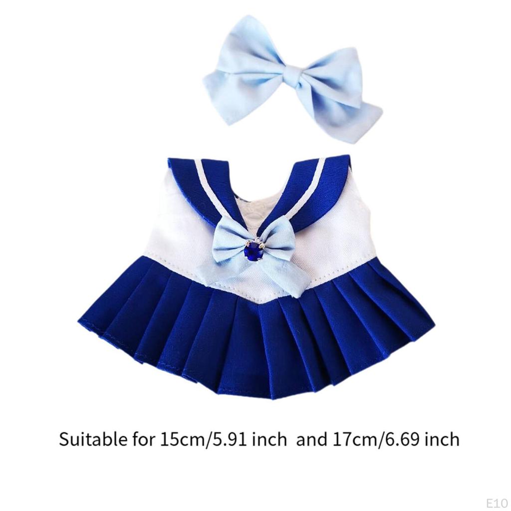 17 Cm Doll Clothing for Plush Dolls, Sailor Outfit Accessories Play