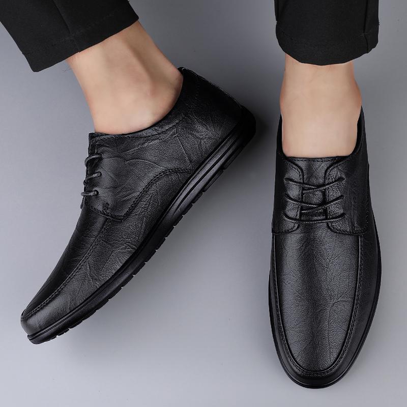 Men's Shoes Leather Formal Shoes for Men Oxfords Male Wedding Party Office Business Shoe