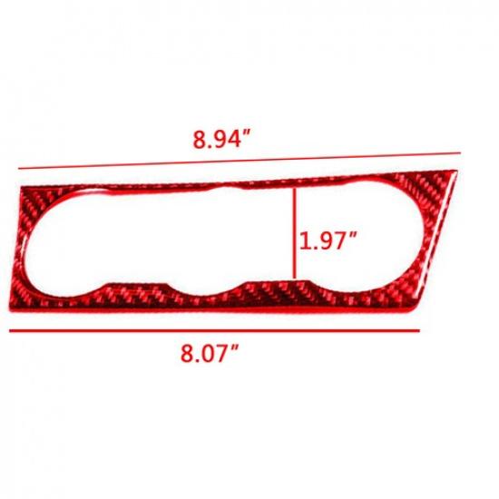 Carbon Fiber Air Conditioner Switch Knob Cover Trim Fit For Subaru WRX 2015-