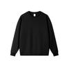 Fall Winter Unisex Sweatshirt Loose Thermal Top Solid Color Elastic Long Sleeves Round Neck Daily Wear Sports Street Party Clothes