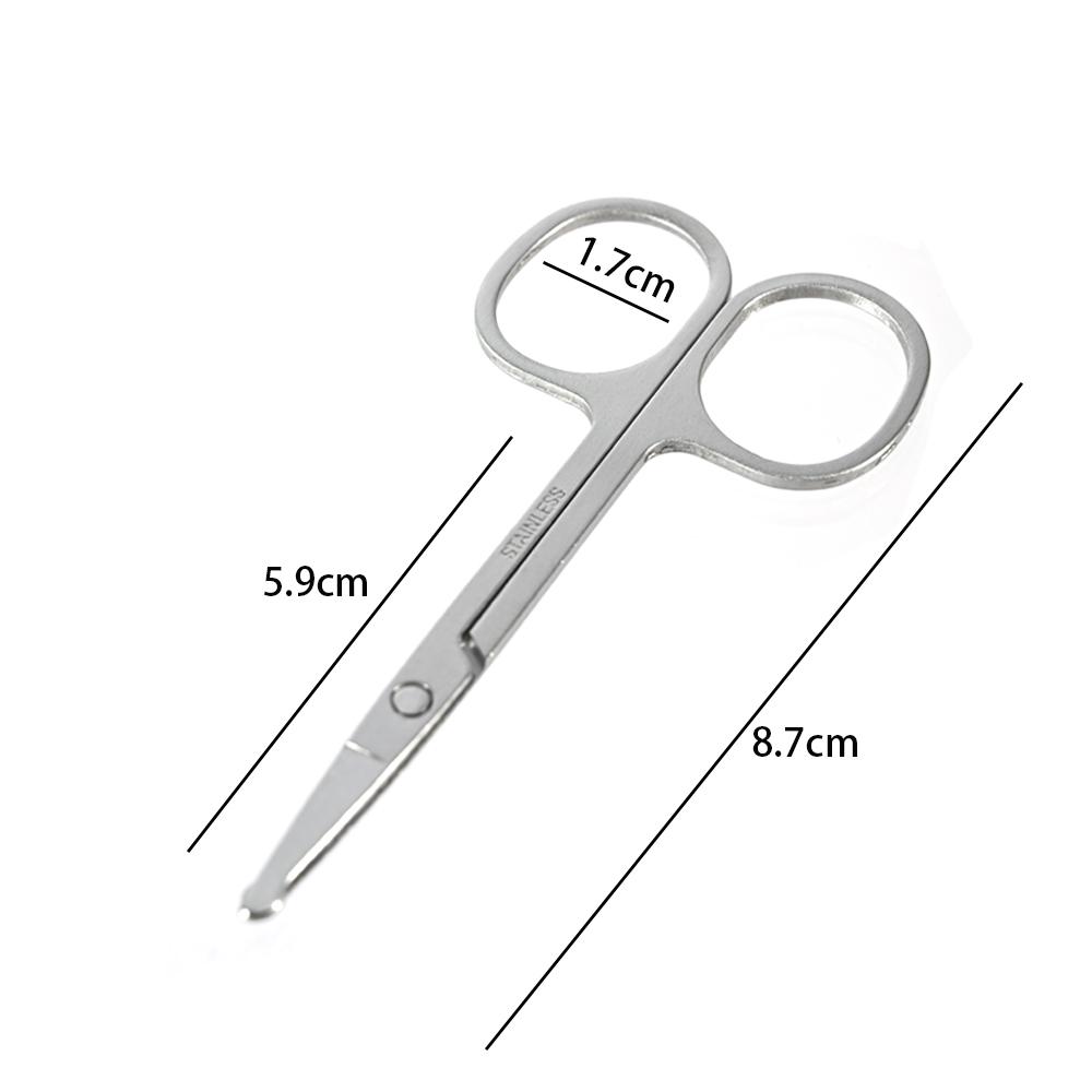 Small Scissors Scissors Scissors For New 1Pc 3.5" Stainless Steel Mini Portable Curved Mustache Nose Ear Hair Remover Trimmer