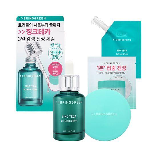 BRING GREEN Zinc Teca Trouble Serum 50ml+25ml/25ml+25ml Refill/1.5ml X 10ea Planning
