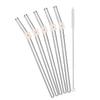 6Pcs Drinking Straw with Brush Set High Borosilicate Glass Flower Bent Straws Set Milk Coffee Shake Cocktail Straw Bar Drinkware