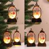 Vintage Christmas Night Light Decoration With Retro Gold Santa Figurine For Festive Home Decor