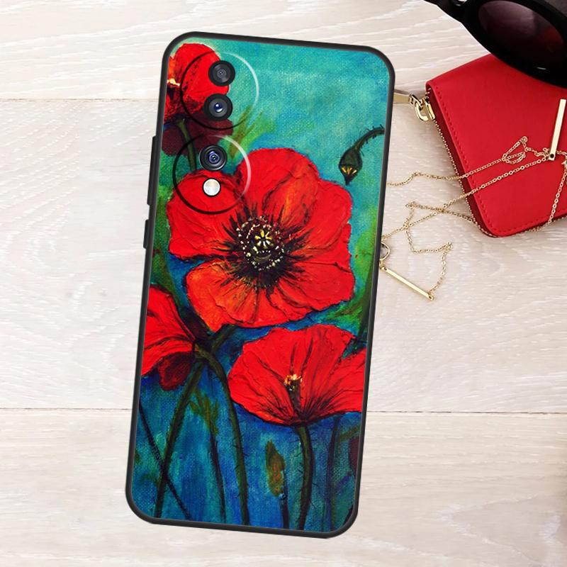 

Чехол Цветок Мака Для Honor 400 Pro 200 Lite 50 70 90 X9a X9b X9c X9d X8a X8b X8c Magic 5 6 7 8 Pro Обложка Honor X9d