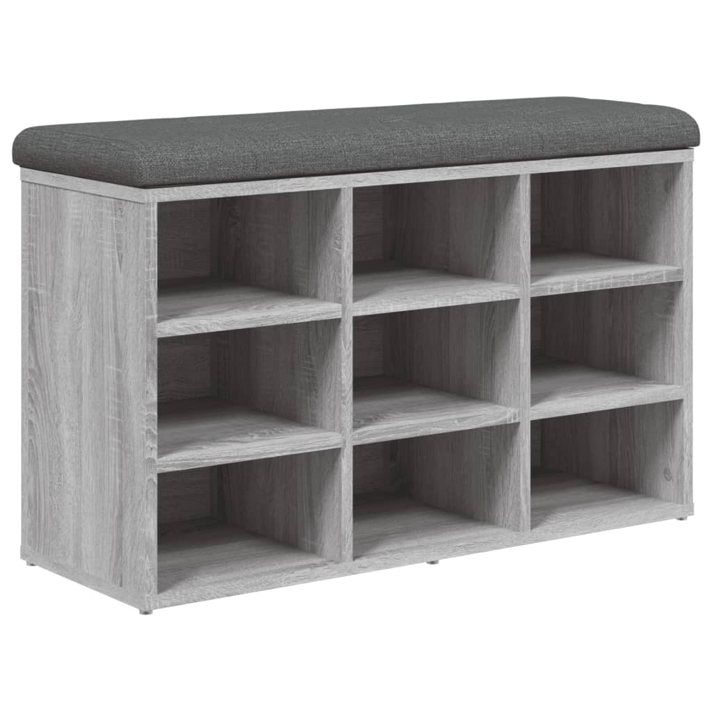 Shoe Bench Grey Sonoma 82 x 32 x 50 cm Particleboard