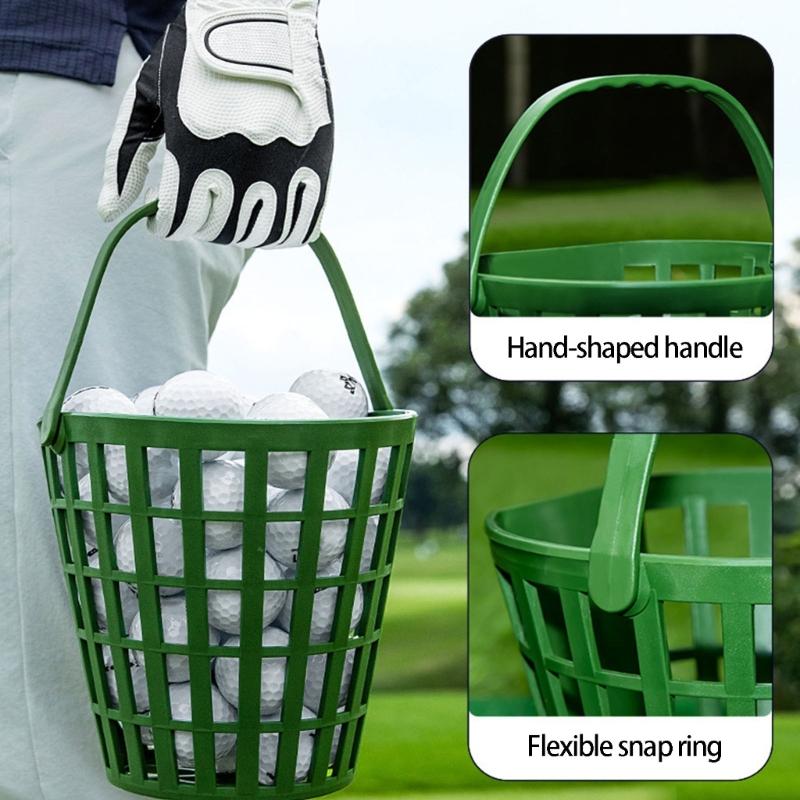 Golf Ball Pickers Basket Holds 50 Balls Golf Ball Container with Handle For Easy Practice On Course Or Backyard