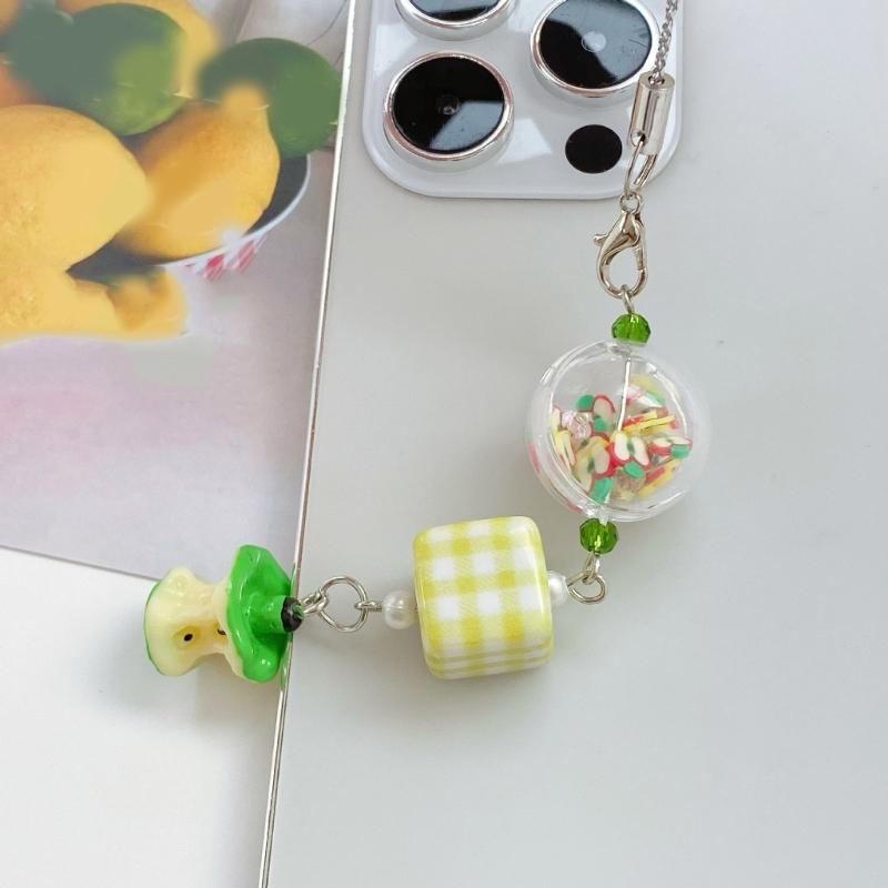Apples Bead Phone Chain Multifunctional Phone Pendant Stylish Mobile Accessory