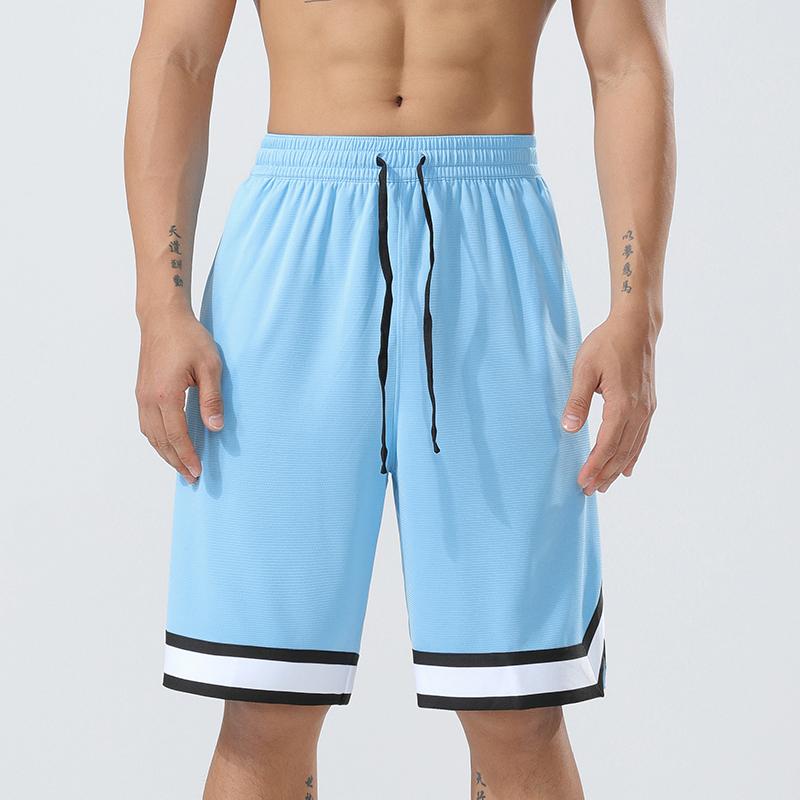 

Мужские баскетбольные футбольные шорты Scanties, дышащие и быстросохнущие, для бодибилдинга, с карманом на молнии, для бега на открытом воздухе XXXL светло-синий