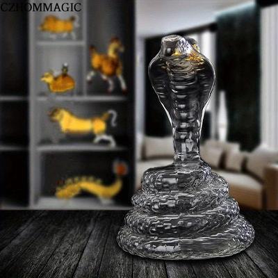 1pc Liquor Bottle Snake Shaped Clear Whiskey Wine Decanter High Borosilicate Glass Zodiac Animal Wine Pot Craft Gift Decort Snake Glass Decanter For L