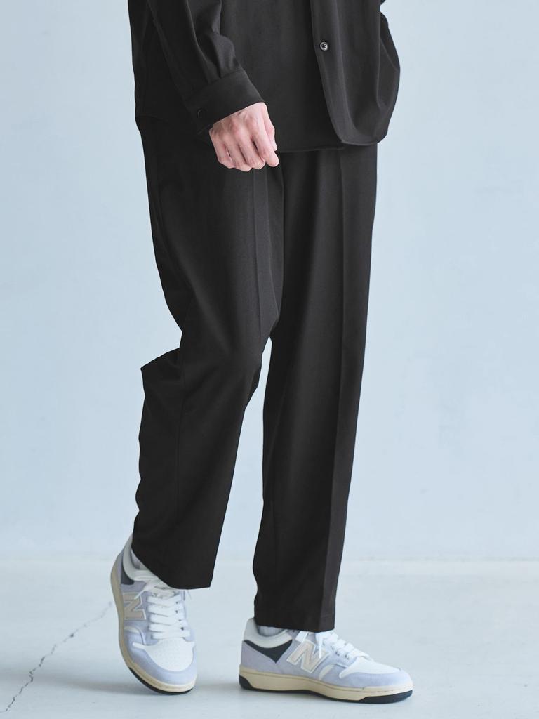 United Arrows Green Label Relaxing FREELITCH Wide Utility Pants, W2-2WAY Stretch, Size 32141794264, 0950, Black (09), Medium