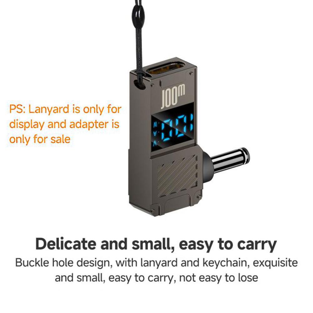 PD 100W Laptop Charging Adapter Type-C to DC 6.0x4.4mm Digital Display Fast Charging Converter