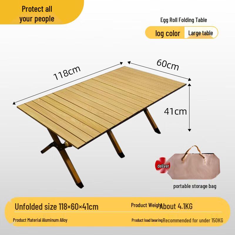 Portable Outdoor Roll-Up Camping Table