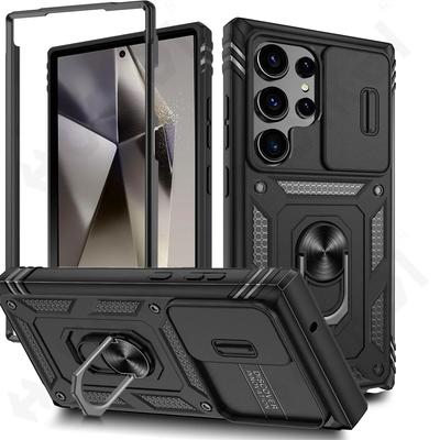 Case for Samsung Galaxy A55 A35 A54 A14 S24 S23 S22 S21 Ultra Plus FE 5G Slider Camera Protect 360 Full Protection Bracket Cover