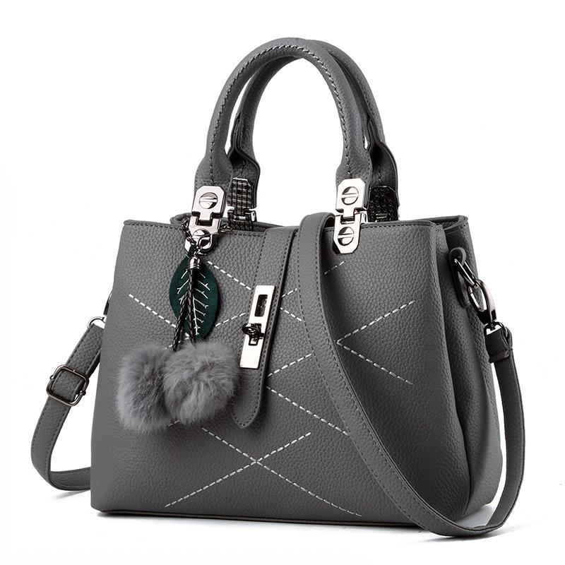 

Middle Aged Women s Bag New Fashionable Women s Handbag Single Shoulder Crossbody Bag length 29 width 13 height 21 сірий колір