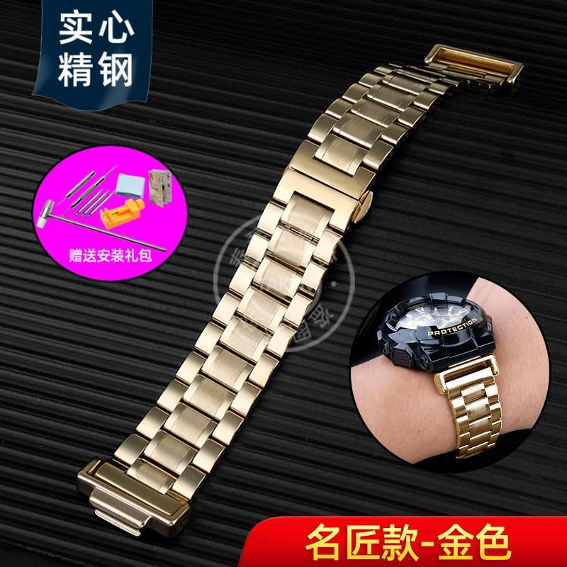 For Casio G-SHOCK GA110/100 GM2100 GA2100 watch strap DW-5600 GW-B5600 5610 Men metal Stainless steel Butterfly clasp watchband