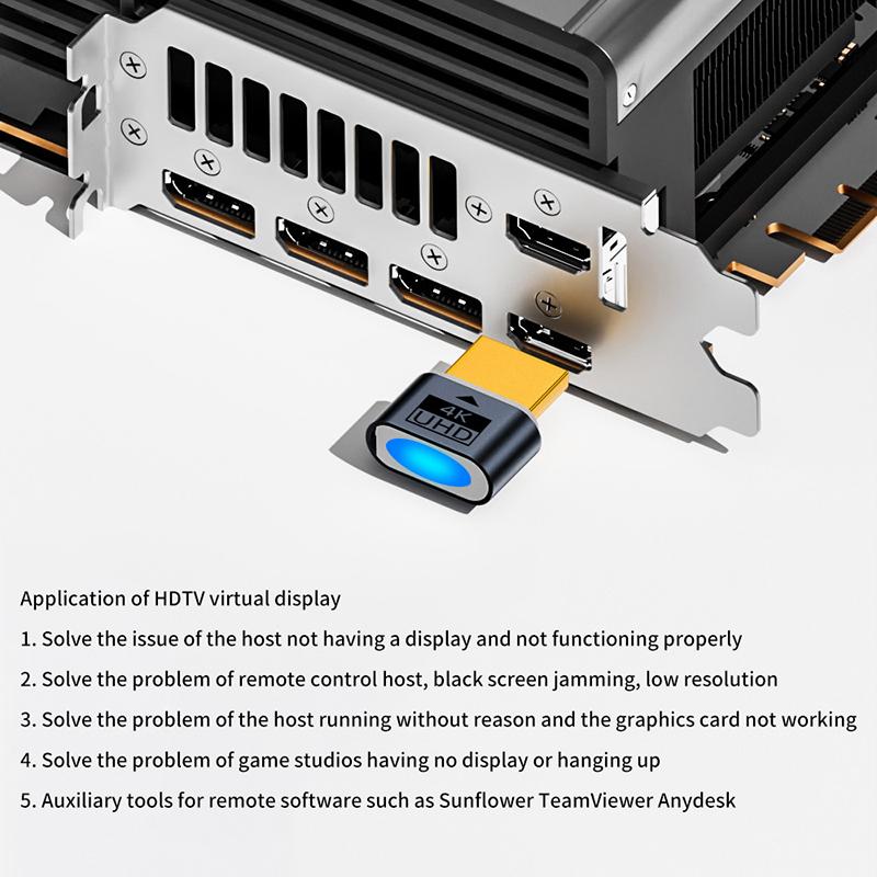 4K 60Hz Pc Graphic Card Cheater  Virtual Display For Laptop Desktop Gpu Testing Tools Tester Accessories Gaming Studio