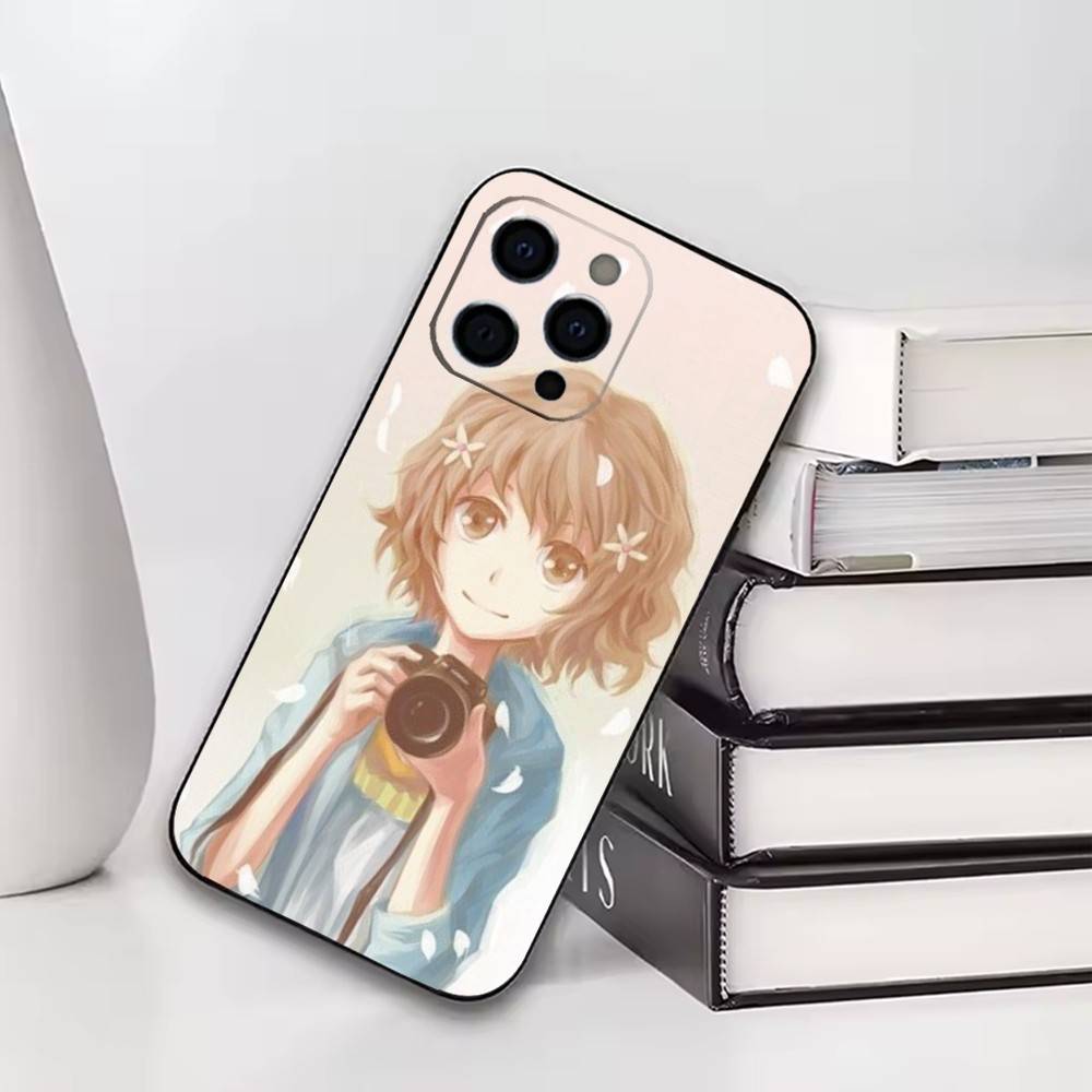 

Hanasaku Iroha Phone Case For iPhone17,16,15,14,13,12,11 Plus,Pro Soft Silicone Black Cover iPhone11PROMAX