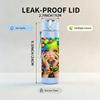 1PC Girl With Colorful Curly Hair Art Print 750ml Color Plastic Sports Water Bottle Leakproof Flip Straw Lid Suitable for Sports Office Home Use