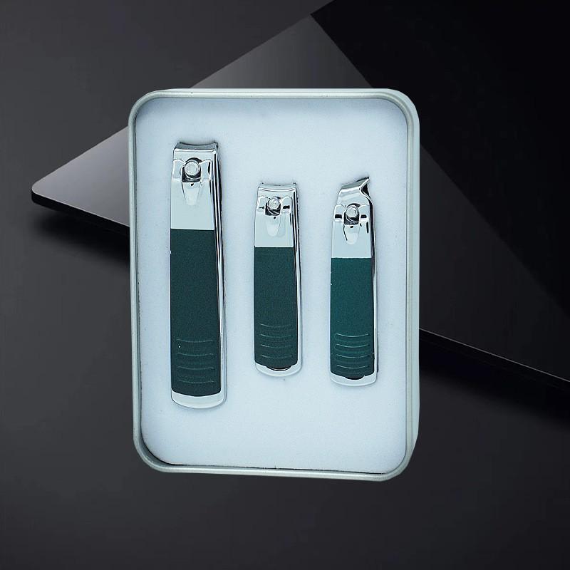 Portable Manicure Kit: Tin Box Nail Clippers, Scissors, Eyebrow Tweezers, and Ear Spoon Gift Set