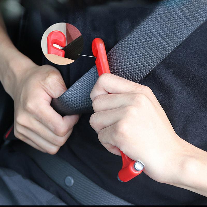 Ciocan 3 în 1 pentru geamuri sparte de mașină Instrument de siguranță de urgență pentru evadare Tăietor de centură de siguranță Spărgător de geamuri auto salvator