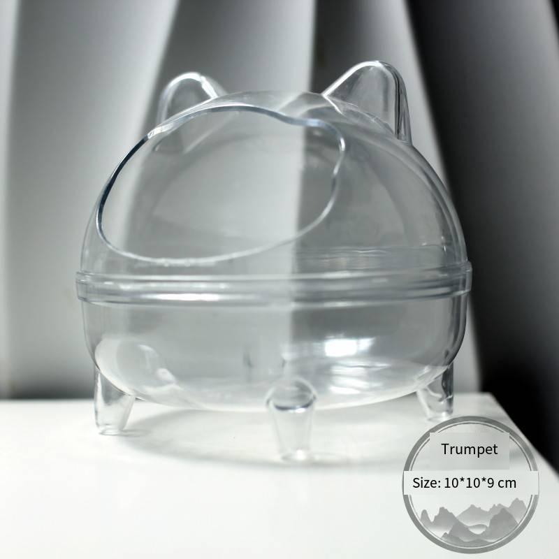 

Hamster Golden Bear Bathroom Small Pet Transparent Dragon Bathtub Bathing with Splash-Resistant Sand Easy Toilet Observation