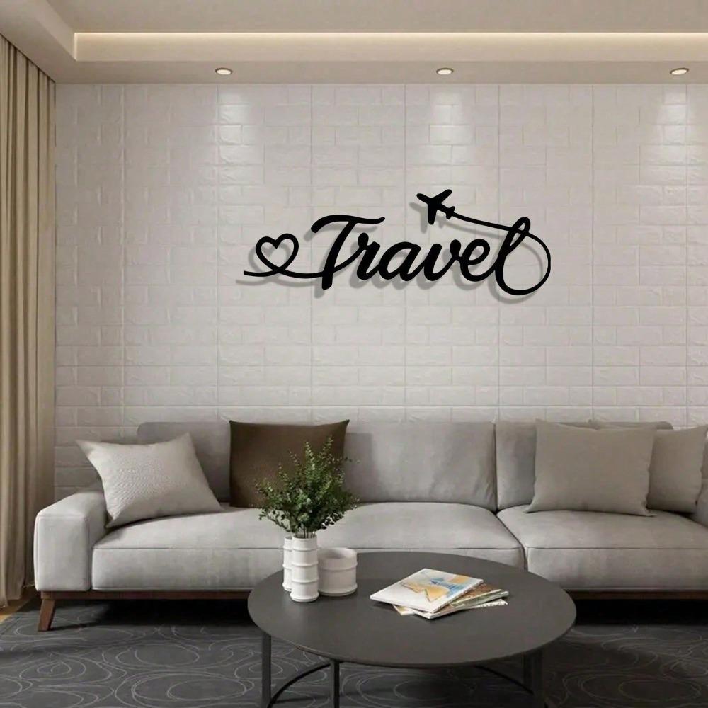 Vintage Travel Wall Decor Airplane Metal Sign Rustproof Home Gift