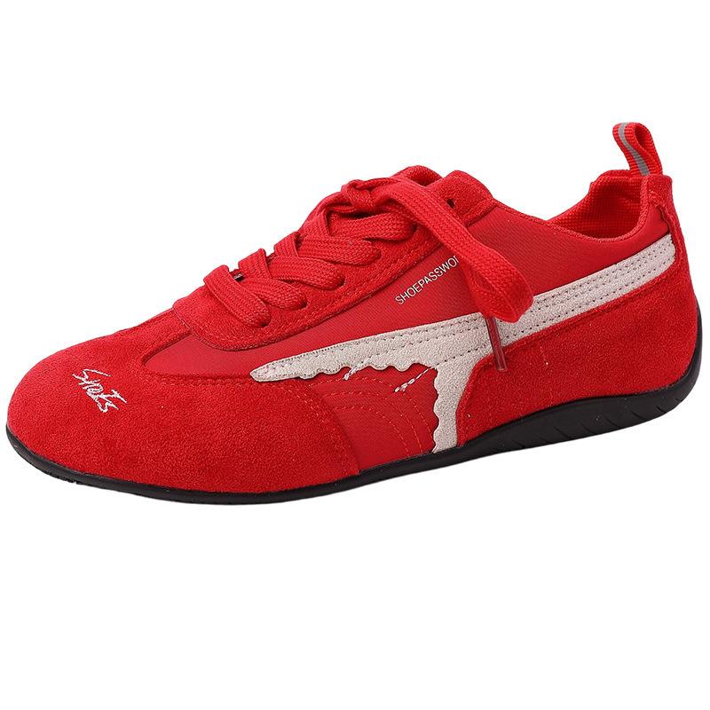 Fashion lace-up casual board shoes, simple retro sports German training shoes, summer retro comfortable and lightweight soft-soled Forrest Gump shoes