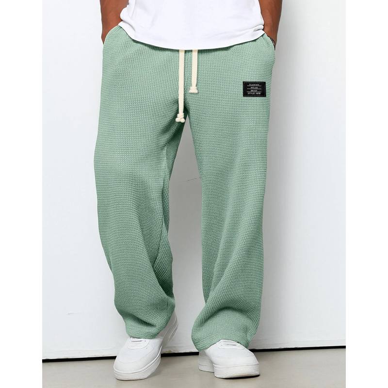 Mens Casual Loose Straight-leg Overalls Fashion Sports Sweatpants Jogger Trousers Jogging Pants