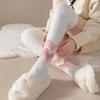 White Over-the-knee Socks, Women's Winter Fleece Thickened Long Socks, Super Thick Home Warm Sleep Socks, Coral Fleece Long Socks