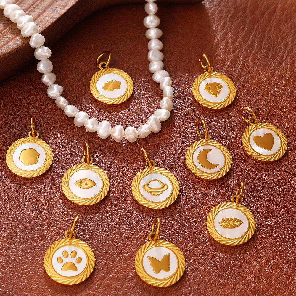 Multi-element Cat Paw & Stars Moon DIY Stainless Steel Necklace & Bracelet Charms in Light Luxury Style