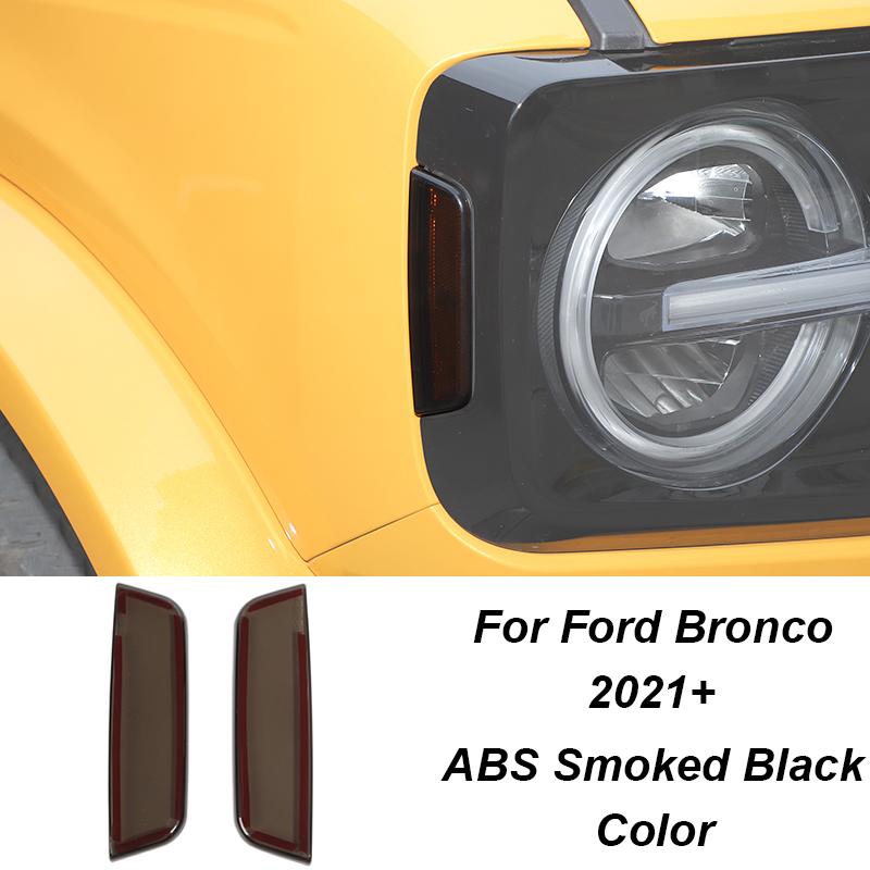 TESIN ABS Car Light Protection Cover For Ford Bronco  Up Taillight Headlight Turn Signals High Brake Lamp Hoods