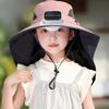 USB Charging Children's Solar Fan Hat Adjustable Summer Cooling Hat  Mountaineering