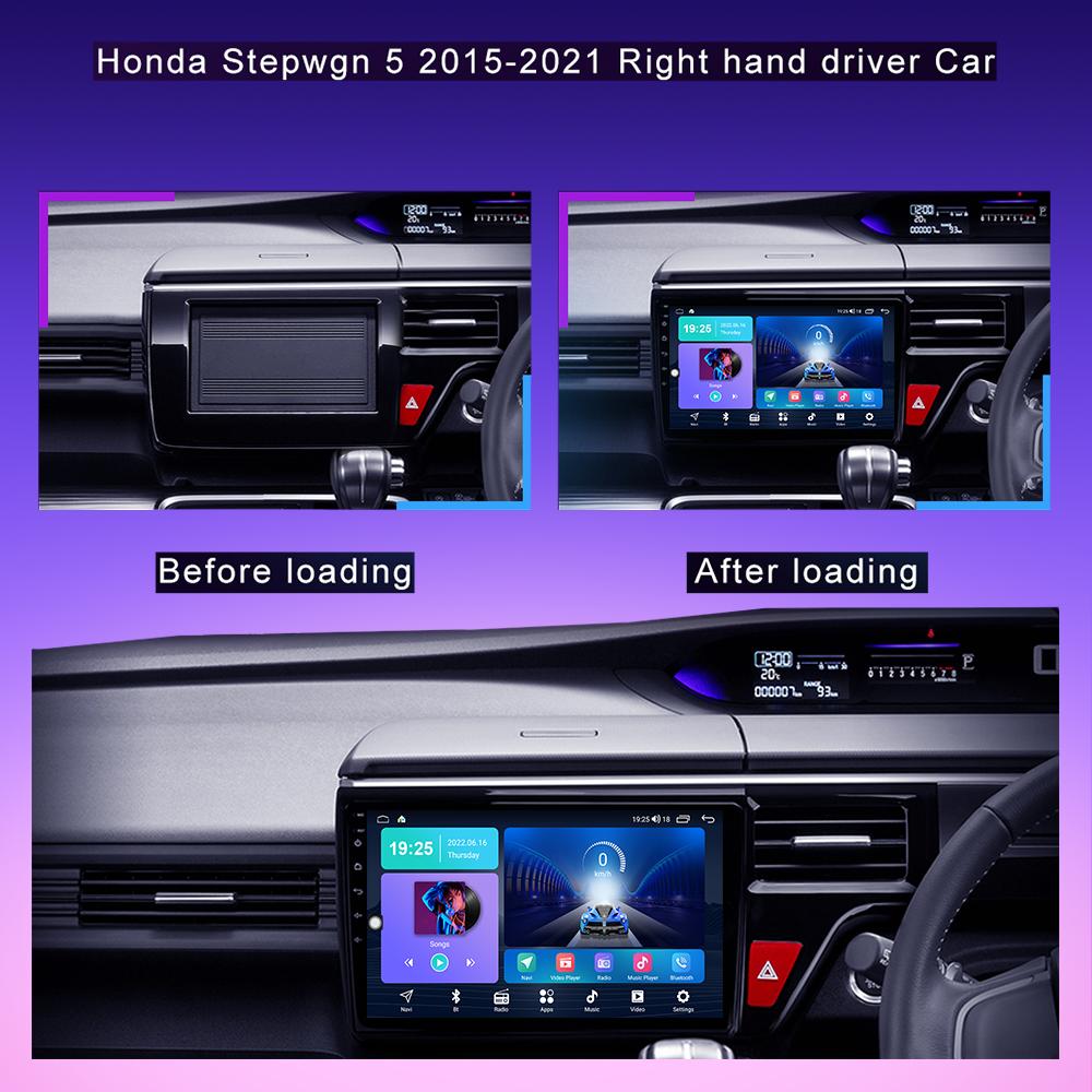 2 DIN Android Carplay Car Radio For Honda Stepwgn 5 2015-2021 Multimedia Player Head Unit Stereo GPS Navigation BT WIFI 2+32GB