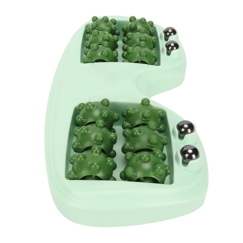 Dual Foot Massager Roller PP Magnetic Bead Promote Blood Circulation Massage Tool for Home Green