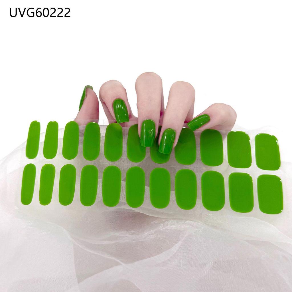 Transparent Nude UV Gel Nail Art Stickers: Semi-Cured, Semi-Baked Manicure Sheets