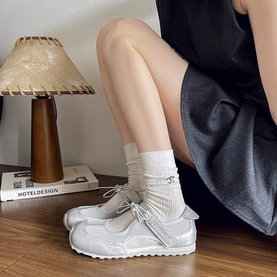 Korean Version of Sports Ballet Women's Shoes Summer 2025 New Velcro Fashion Versatile Mary Jane Casual Shoes