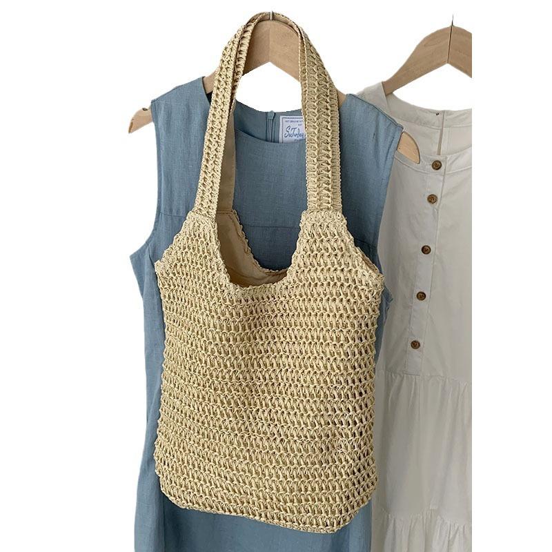 

Original Summer Vacation Straw Weave Bag Shoulder Bag Latest Tote Bag Large Size Capacity Casual Hand Braided Bag