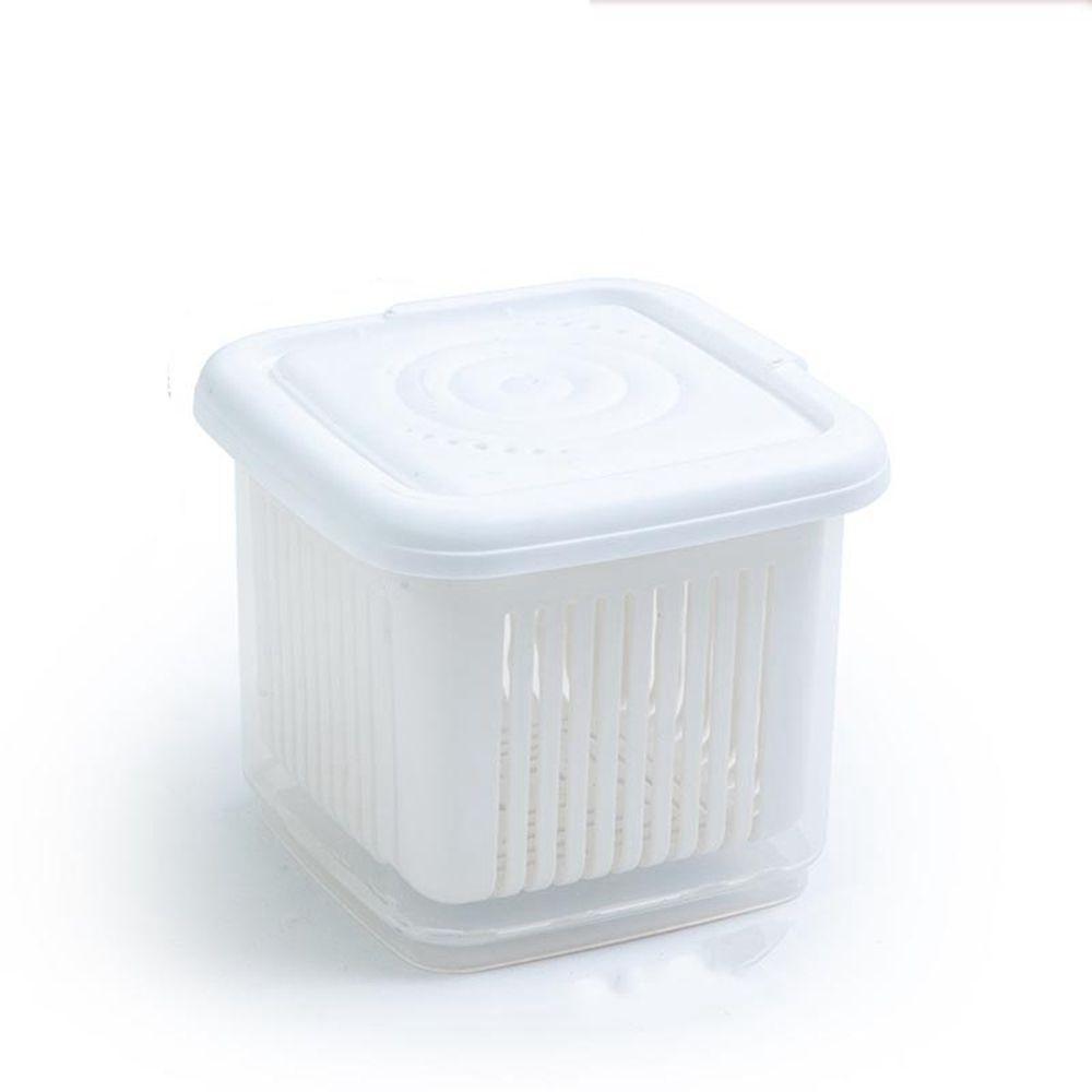 

Plastic Sealed Sealed Ginger Container Fruit Storage Containers Vegetable Tray Fridge Storage Box white-660ML