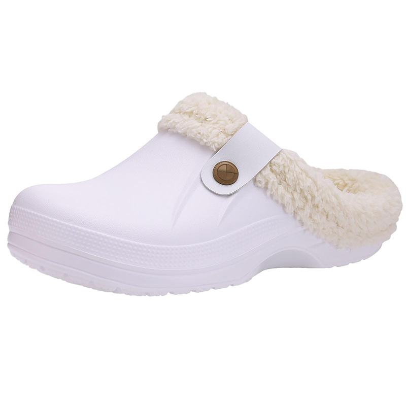 Fashion Kdmi Men's Slippers EVA Shoe Upper Cotton Slippers Classic Popular Clogs Waterproof Winter Soft Fuzzy Slippers For Men And Women