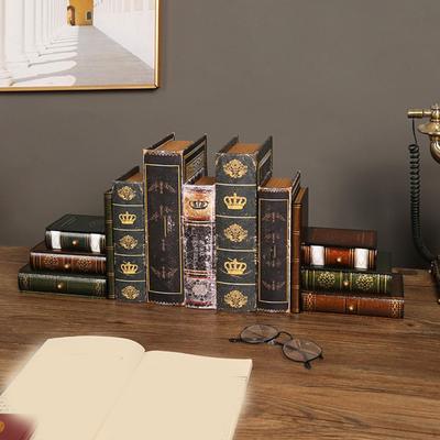 2 Kusy Falošná Kniha Ozdoba Knižné Zarážky Držiaky na Policu Konce pre Domácu Spálňu