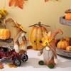 Stylish Thanksgiving Theme Standing Doll Unique Fall Season Bendable Hat Gnome Figure Table Ornament for Thanksgiving