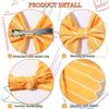 Women Hair Hoop Bright Yellow Pencil Design Bow Decor Hair Clip Back to School Student Teacher Hair Accessories