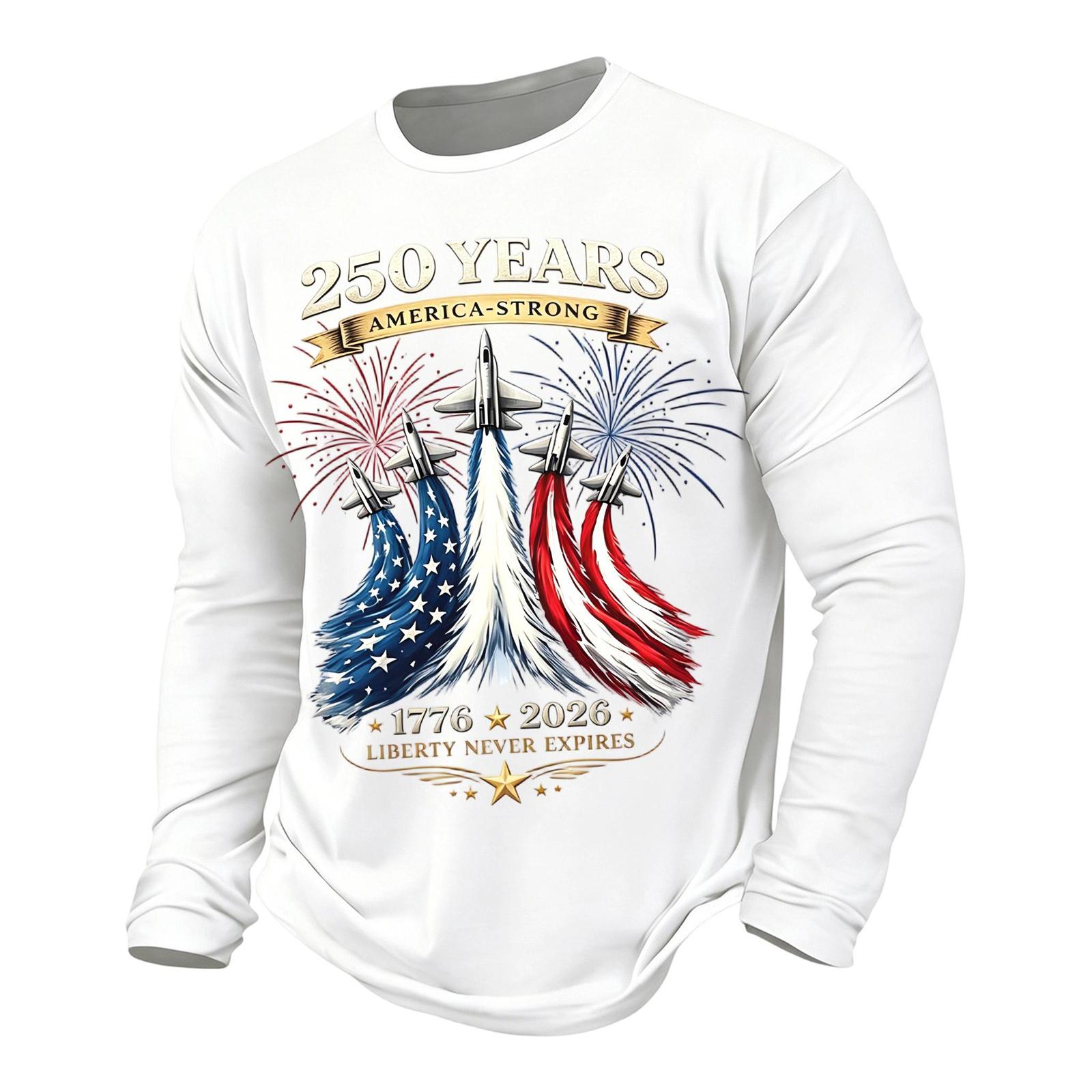 

Men s Casual Short Sleeve T-Shirt Printed Design Commemorative Style for National Celebration Suitable for Everyday Wear and Outdoor Activities XXXL белый