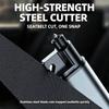 Car Safety Flashlight with Pointed Glass Breaker, Recessed Seat Belt Cutter, and Rechargeable LED Light for Roadside Emergency Preparation
