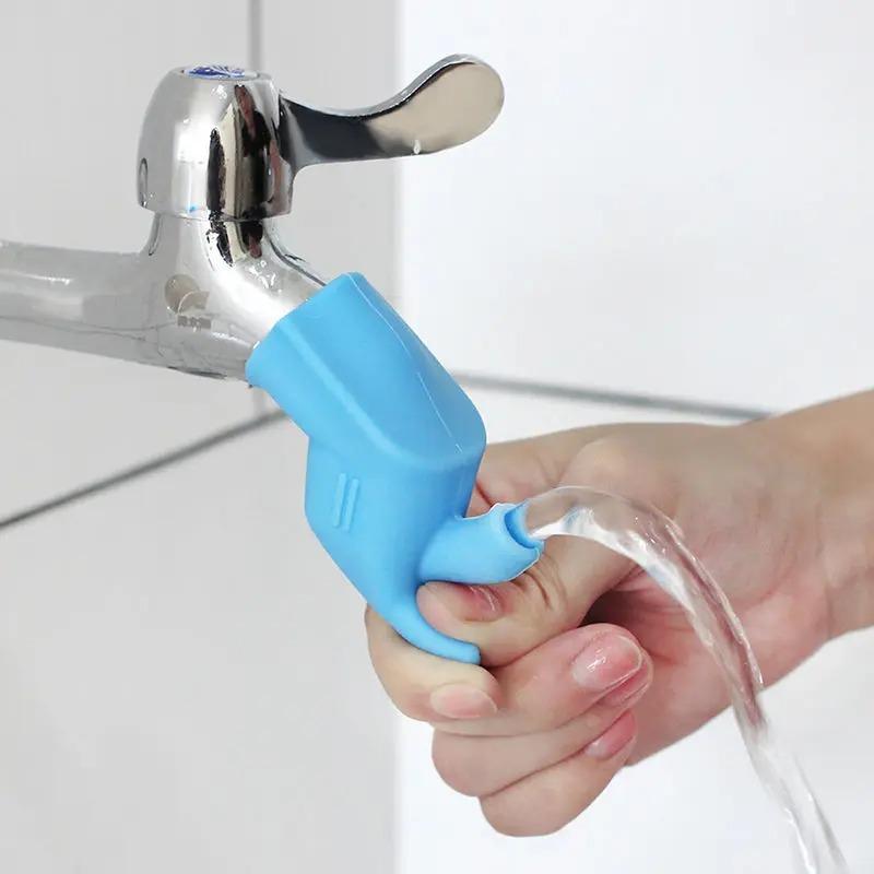 Flexible Silicone Faucet Extender Height Extension Tool for Kids Children Washing Aid in Bathroom Kitchen Sink