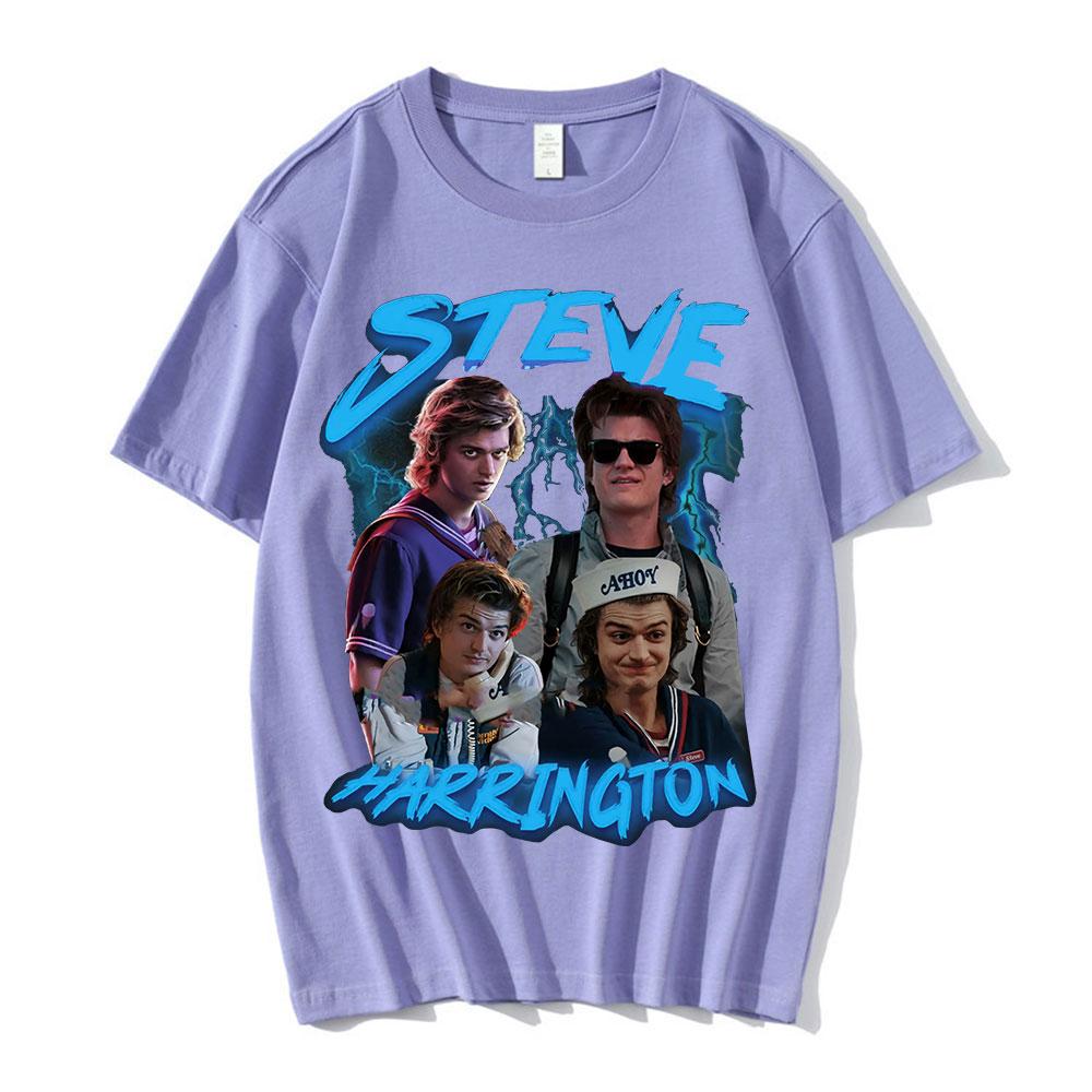 Steve Harrington Tshirts Unisexs Harajuku Graphics Print Tshirt Short Sleeve Pure Cotton Oversize Streetwear Unisex T Shirt