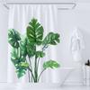Green Plant Leaf Vines Floral Shower Curtain Print Nordic Minimalist Polyster Fabric Home Decor Bathroom Curtains With Hooks