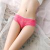 Feminine Sense G String Underwear Lingerie Lace Thong Briefs Solid Color Transparent Panties
